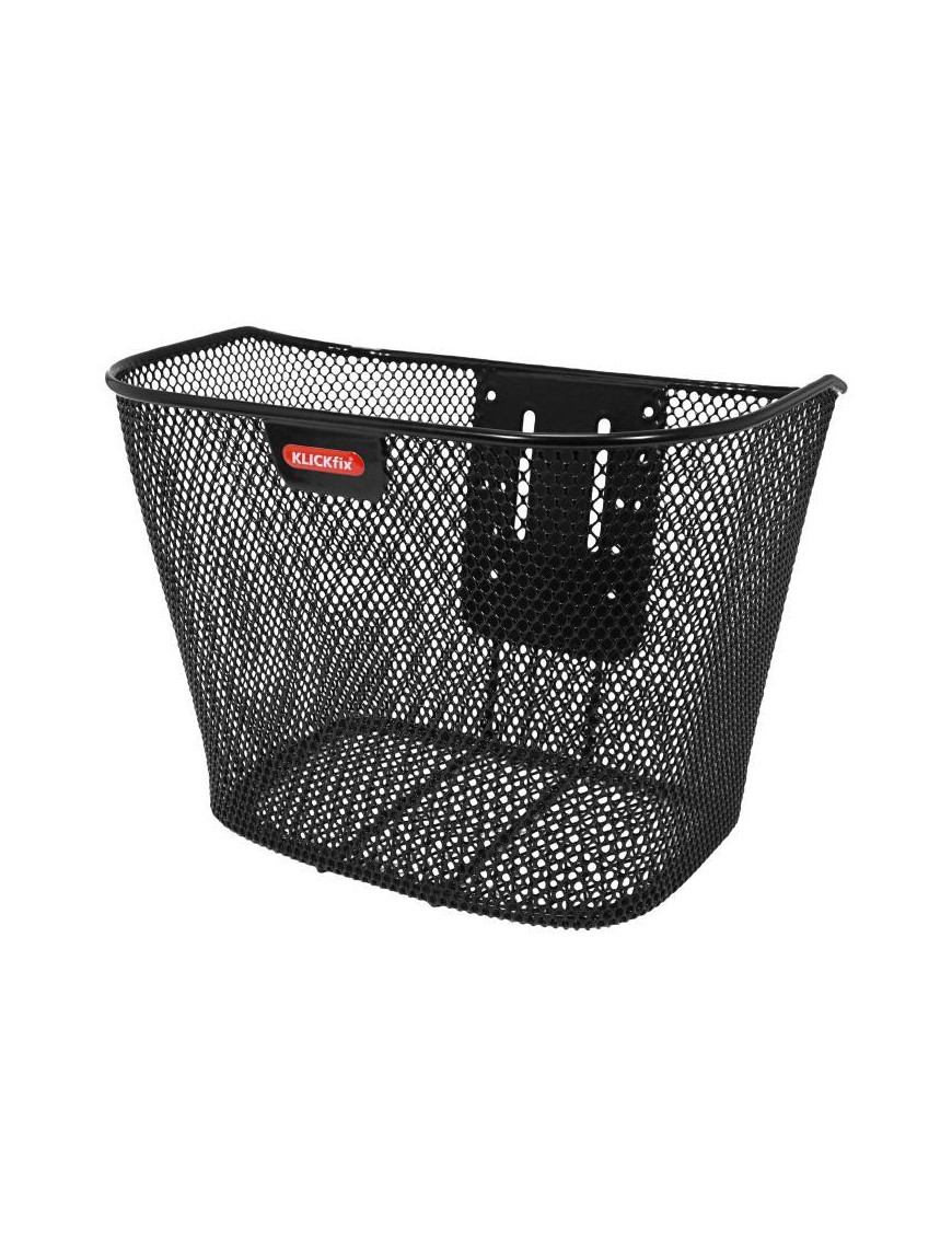 PANIER AVANT ACIER NID ABEILLE KLICKFIX 16L NOIR AVEC PLATINE FIXE POUR