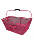 Panier arrière acier nid abeille rose sur porte-bagage (41x31x16c...