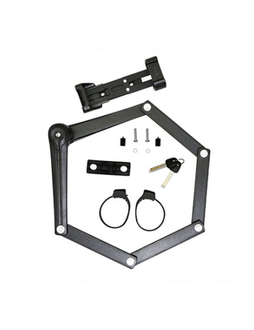 ANTIVOL VELO PLIABLE AXA FOLD 100 TYPE COUTEAU L 90cm NOIR AVEC SUPPORT (MAILLON 7mm)