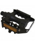 "PEDALE VTT RESINE NEWTON NOIR CAGE ALU NOIR 9-16"" (PAIRE SUR CARTE)"