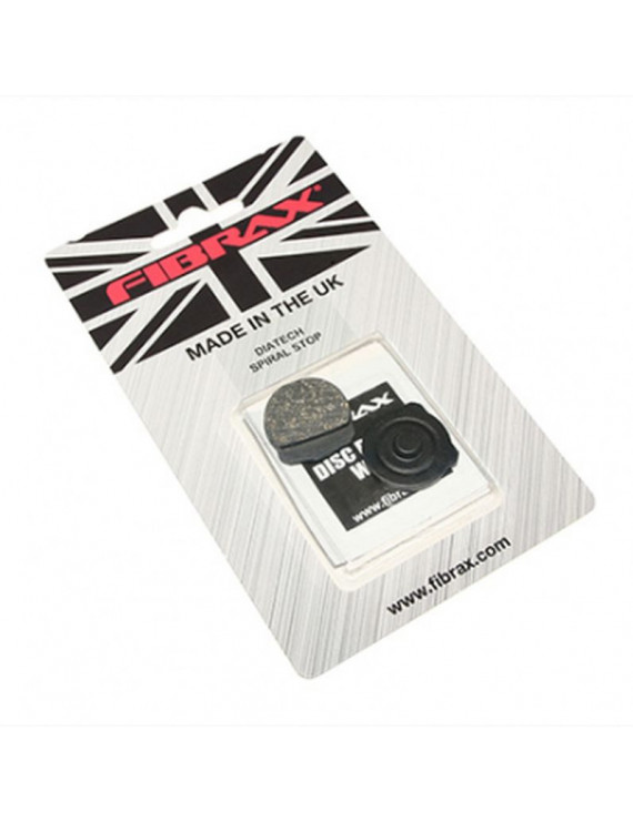 PLAQUETTE DE FREIN VTT POUR DIATECH SPIRAL STOP (FIBRAX SEMI-METAL) (PAIRE SUR CARTE) AVEC 1 LINGETTE NETTOYANT DISQUE