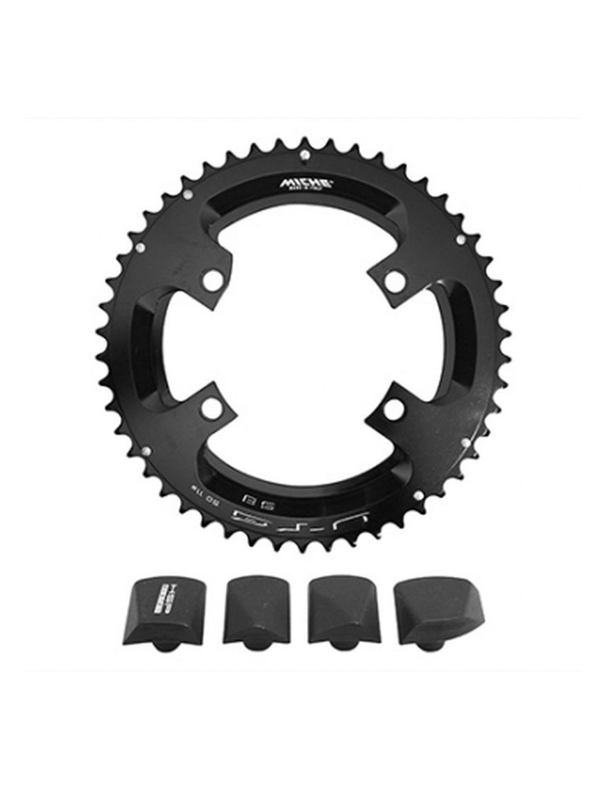 PLATEAU ROUTE 4BRA D.110 POUR SHIMANO ULTEGRA R8000 - R8050 MICHE 50DTS EXTERIEUR NOIR 11V.