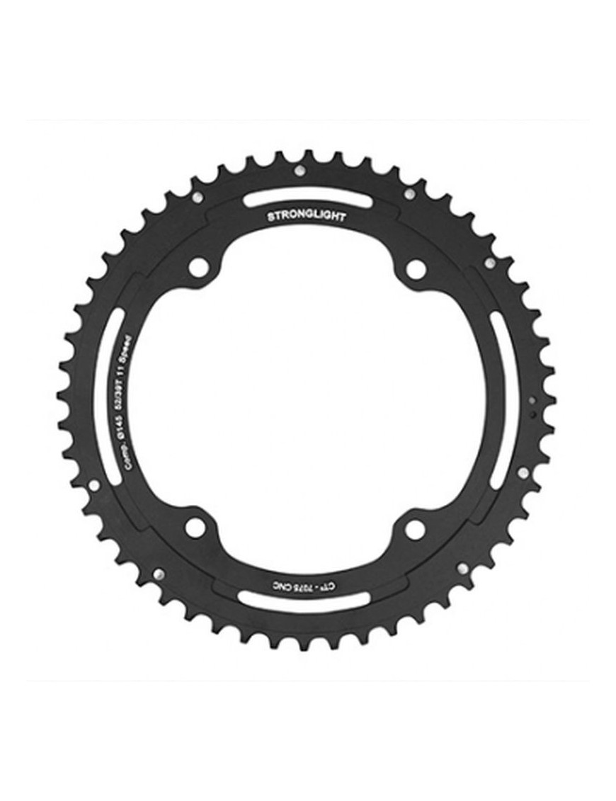 PLATEAU ROUTE 4BRA D.145 POUR CAMPAGNOLO ULTRA TORQUE STRONGLIGHT 52DTS EXTERIEUR NOIR CT2 11V. (RECORD-CHORUS-POTENZA) POUR IN