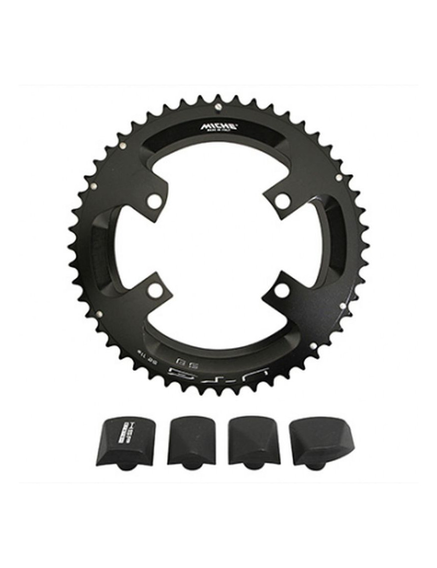 PLATEAU ROUTE 4BRA D.110 POUR SHIMANO ULTEGRA R8000 - R8050 MICHE 52DTS EXTERIEUR NOIR 11V.