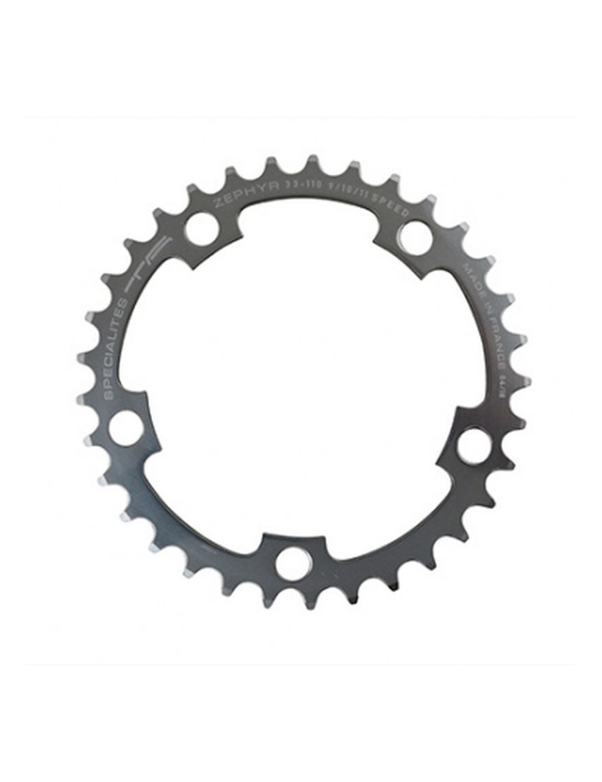 PLATEAU ROUTE 5BRA D.110 TA ZEPHYR 33DTS INTERIEUR ARGENT ALU 7075 TYPE SHIMANO 9-10V.