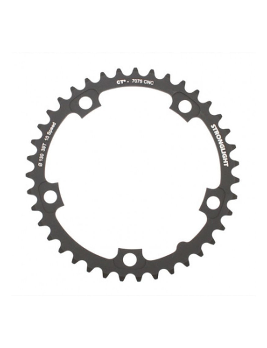 PLATEAU ROUTE 5BRA D.130 POUR SHIMANO ULTEGRA 6700 STRONGLIGHT CT2 39DTS INTERIEUR COMPATIBLE DURA-ACE 7900 NOIR 10V.