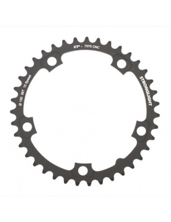 PLATEAU ROUTE 5BRA D.130 POUR SHIMANO ULTEGRA 6700 STRONGLIGHT CT2 39DTS INTERIEUR COMPATIBLE DURA-ACE 7900 NOIR 10V.