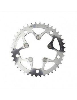 PLATEAU ROUTE 5BRA D.130 TA ALIZE TRIPLE 39DTS PORTEUR ARGENT ALU 7075 TYPE SHIMANO 8-9-10V.