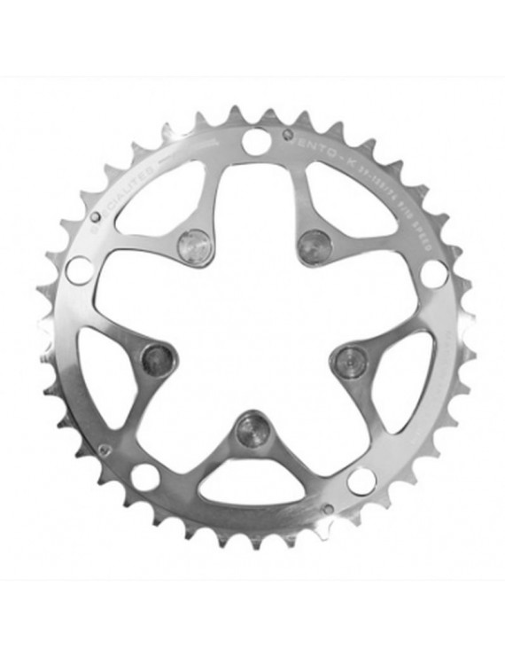 PLATEAU ROUTE 5BRA D.135 TA VENTO TRIPLE 39DTS PORTEUR ARGENT ALU 7075 TYPE SHIMANO 9-10V.