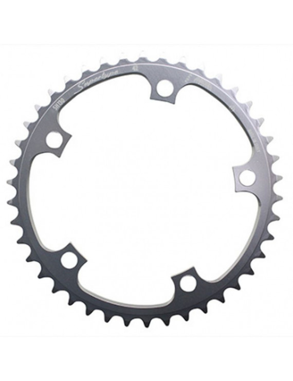 PLATEAU ROUTE 5BRA D.130 MICHE 42DTS INTERIEUR TYPE SHIMANO ARGENT 9-10V.