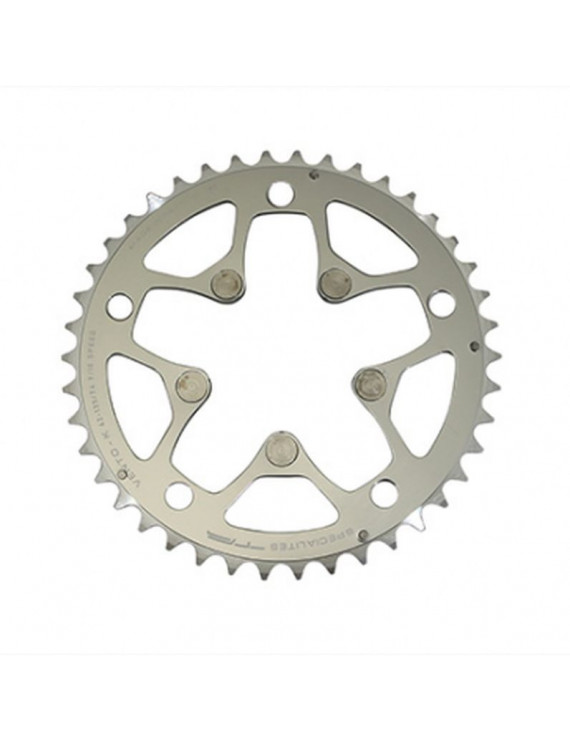 PLATEAU ROUTE 5BRA D.135 TA VENTO TRIPLE 42DTS PORTEUR ARGENT ALU 7075 TYPE SHIMANO 9-10V.