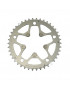 PLATEAU ROUTE 5BRA D.135 TA VENTO TRIPLE 42DTS PORTEUR ARGENT ALU 7075 TYPE SHIMANO 9-10V.