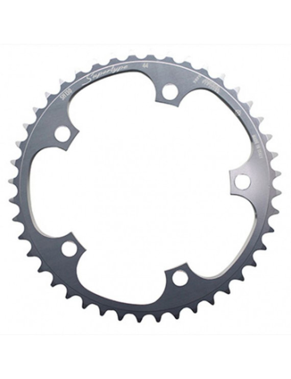 PLATEAU ROUTE 5BRA D.130 MICHE 44DTS INTERIEUR TYPE SHIMANO ARGENT 9-10V.