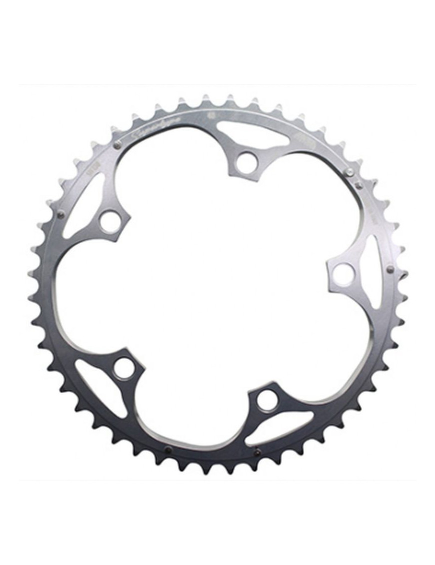 PLATEAU ROUTE 5BRA D.130 MICHE 48DTS EXTERIEUR TYPE SHIMANO ARGENT 9-10V.