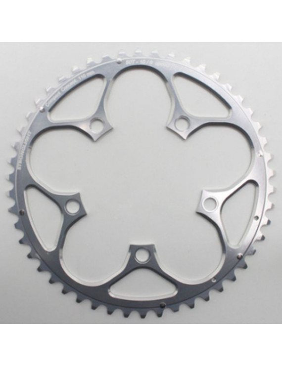 PLATEAU ROUTE 5BRA 50DTS D.110 COMPACT EXTERIEUR ARGENT ALU 7075 STRONGLIGHT TYPE SHIMANO 9-10V.