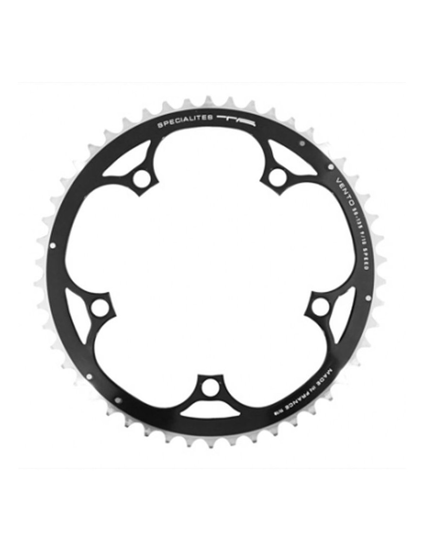 PLATEAU ROUTE 5BRA D.135 TA VENTO 50DTS EXTERIEUR NOIR ALU 7075 TYPE CAMPAGNOLO 9-10V.