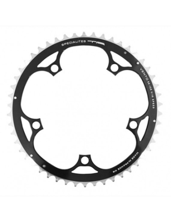 PLATEAU ROUTE 5BRA D.135 TA VENTO 50DTS EXTERIEUR NOIR ALU 7075 TYPE CAMPAGNOLO 9-10V.
