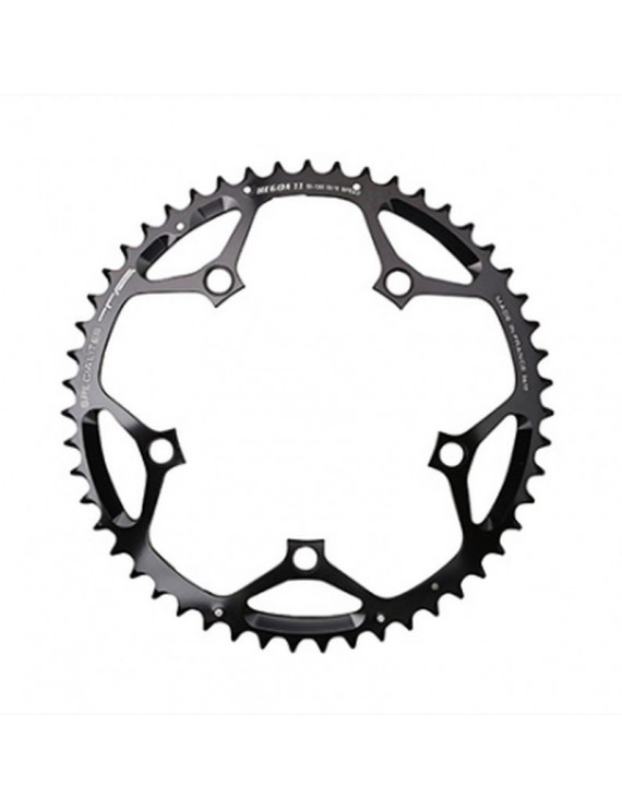PLATEAU ROUTE 5BRA 52DTS D.130 EXTERIEUR NOIR ALU 7075 TA HEGOA TYPE SHIMANO 10-11V.