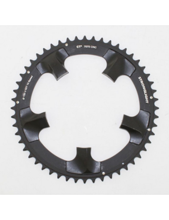 PLATEAU ROUTE 5BRA 52DTS D.130 EXTERIEUR TYPE SHIMANO ULTEGRA 6700 NOIR CT2 STRONGLIGHT TYPE SHIMANO 10V.