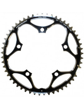 PLATEAU ROUTE 5BRA D.130 STRONGLIGHT 53DTS EXTERIEUR NOIR ALU 7075 TYPE SHIMANO  11-10V.