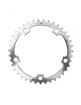 PLATEAU ROUTE 5BRA D.130 TA ALIZE TRIPLE 39DTS MILIEU ARGENT ALU 7075 TYPE SHIMANO 8-9-10V.