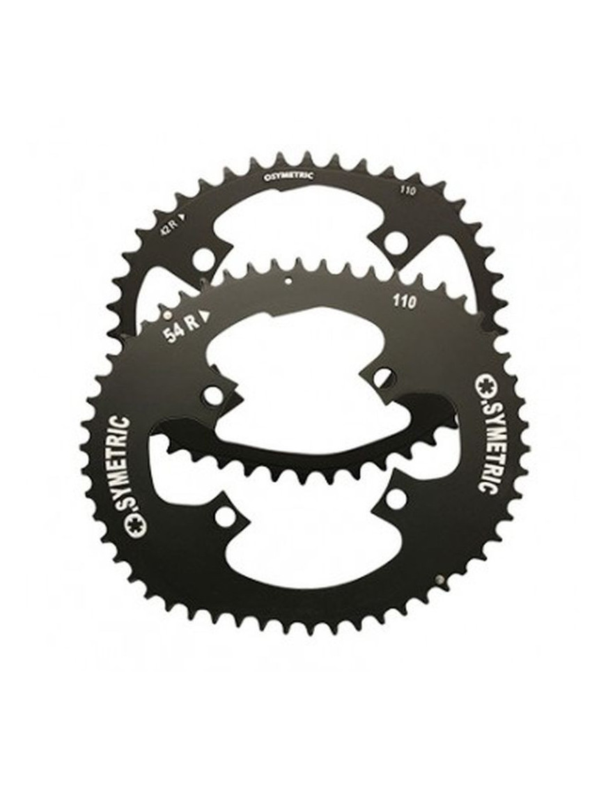 PLATEAU ROUTE KIT 4BRA D.110 OSYMETRIC 54X42DTS NOIR 11-10V. POUR SHIMANO DURA-ACE 9000-ULTEGRA 6800 - 105  5800