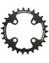 PLATEAU VTT 4BRA D.64 POUR SRAM XO+SHIMANO (SAUF XT-XTR) STRONGLIGHT DOUBLE 26DTS INTERIEUR NOIR NON FILETE 10V. - EPAISSEUR 3.