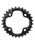 PLATEAU VTT 4BRA D.80 POUR SRAM X0-XX MICHE 28DTS INTERIEUR DOUBLE  NOIR ALU