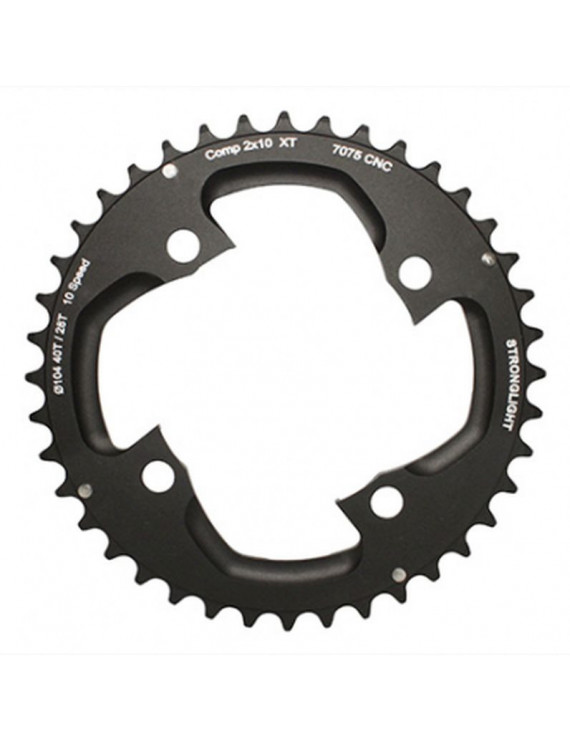 PLATEAU VTT 4BRA D.104 POUR SHIMANO XT M785 STRONGLIGHT DOUBLE 40DTS EXTERIEUR NOIR (POUR INTERIEUR 28DTS) NON FILETE - EPAISSE