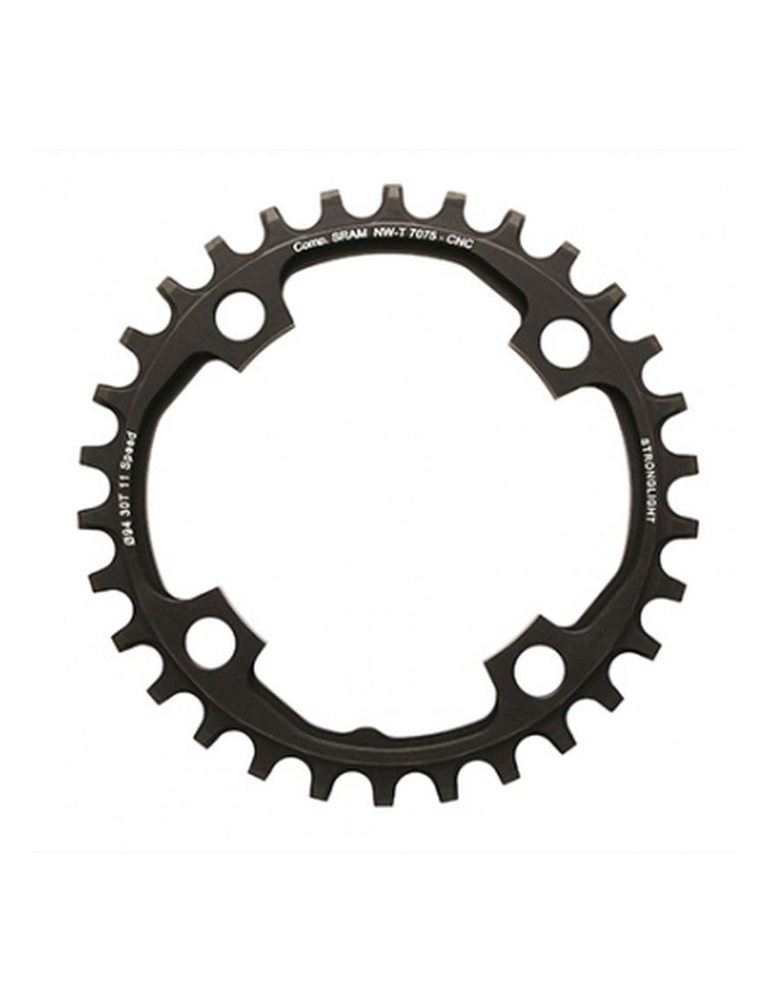 PLATEAU VTT 4BRA D.94 POUR SRAM X01 STRONGLIGHT 30DTS MONO NOIR ALU 7075 11V. - EPAISSEUR 5mm