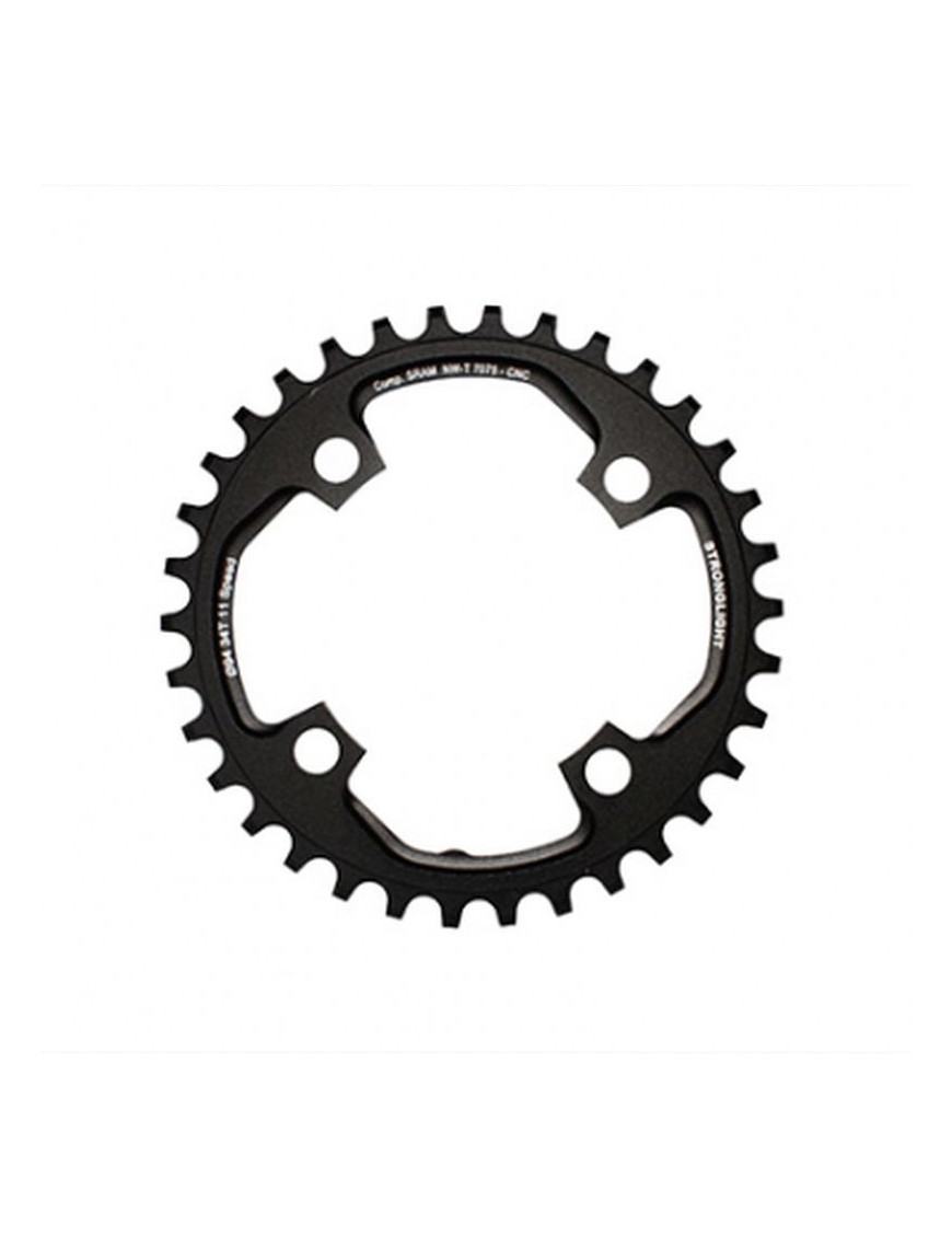 PLATEAU VTT 4BRA D.94 POUR SRAM X01 STRONGLIGHT 34DTS MONO NOIR ALU 7075 11V. - EPAISSEUR 5mm