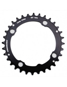 PLATEAU VTT 4BRA D.104 STRONGLIGHT TRIPLE 32DTS MILIEU NOIR ALU - EPAISSEUR 4mm 8-9V.