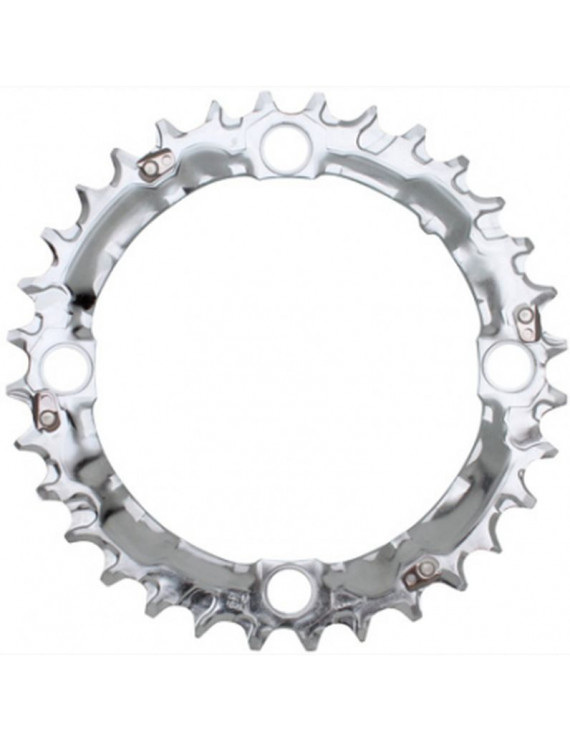 PLATEAU VTT 4BRA D.104 POUR SHIMANO DEORE M510-LX M580 TRIPLE 32DTS MILIEU ORIGINE 9V. ARGENT
