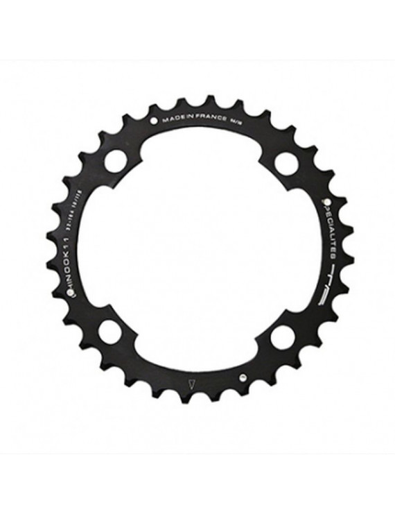 PLATEAU VTT 4BRA TRIPLE 44DTS D.104 EXTERIEUR CHINOOK NOIR ALU TA POUR SHIMANO - SRAM - RACE FACE - FSA 9-10-11V.