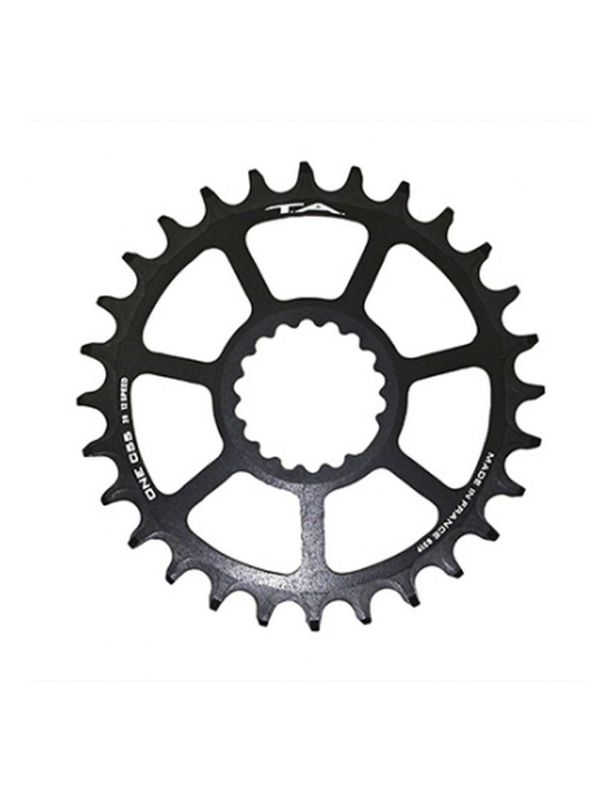 PLATEAU VTT DIRECT MOUNT POUR CANNONDALE Ai TA ONE C55 28DTS COMPATIBLE FSA TA 10-11-12V. NOIR (DEPORT 6mm)