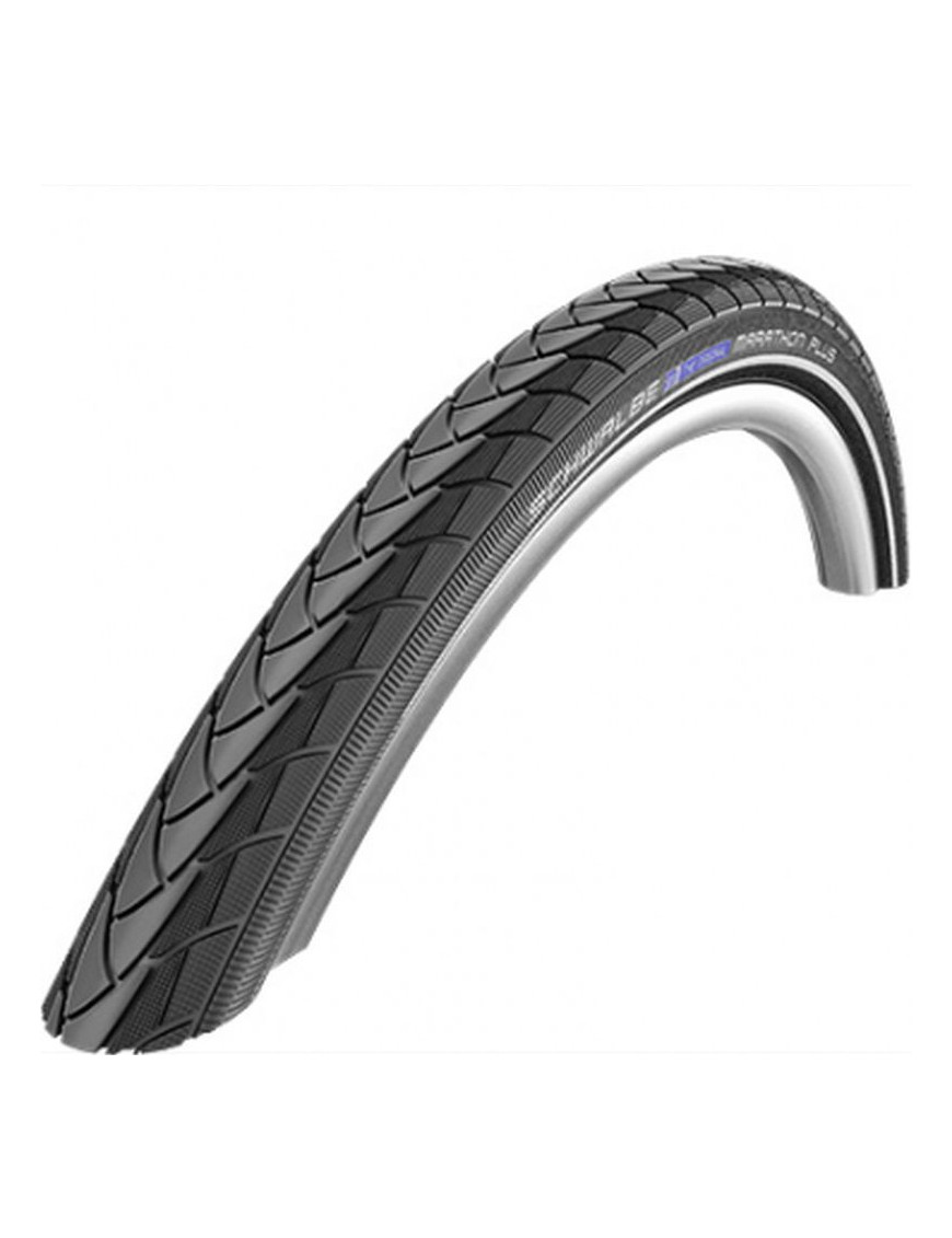 PNEU CITY 24 X 1.00 SCHWALBE MARATHON PLUS NOIR TR (25-540)  RENFORT 5mm FLANC REFLEX