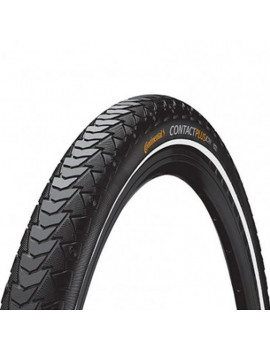 PNEU CITY-VTC 700 X 28 CONTINENTAL CONTACT PLUS NOIR TR (28-622) RENFORT 5mm HOMOLOGUE VAE-E-BIKE 50KM-H FLANC REFLEX