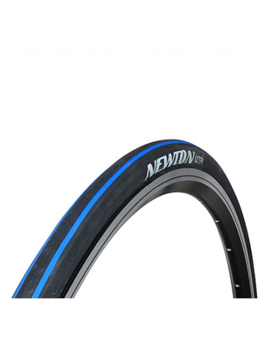 PNEU ROUTE 700 X 23 NEWTON E-01 NOIR LISERETS BLEU TS (23-622)