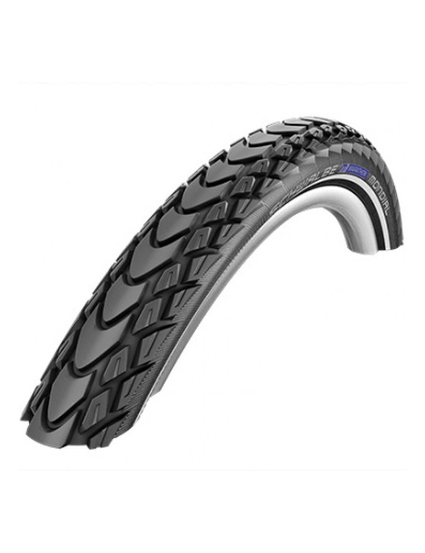 PNEU VTT URBAIN 26 X 2.00 SCHWALBE MARATHON MONDIAL NOIR TR (50-559) RENFORT 5mm FLANC REFLEX