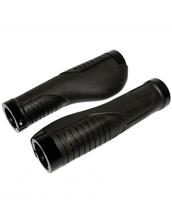 POIGNEE CITY-VTT NEWTON ANATOMIQUE BI-MATIERE NOIR DOUBLE COLLIER CHC L140mm (PAIRE)