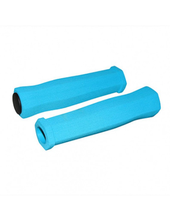 Poignee CITY/VTT newton mousse haute densite bleu ciel 125mm (pai...