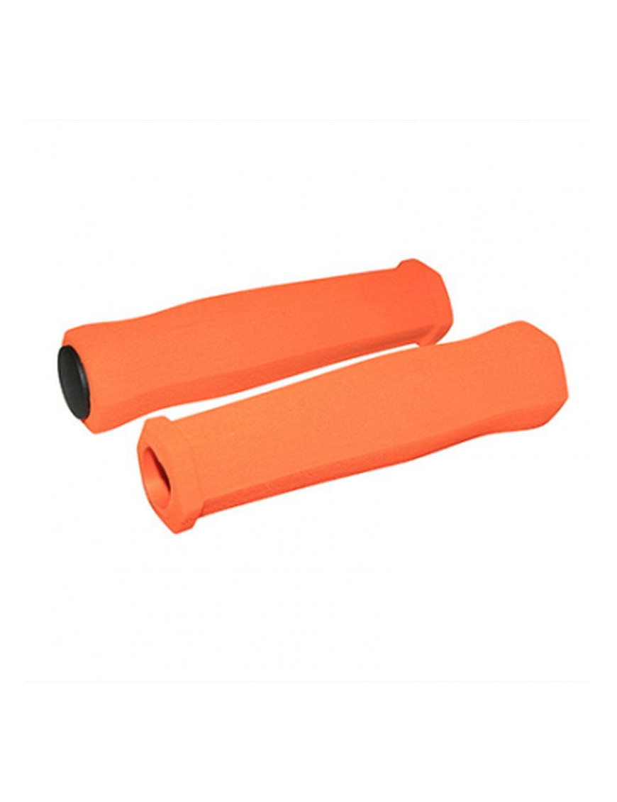 Poignee CITY/VTT newton mousse haute densite orange 125mm (paire)...