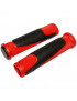 POIGNEE VTT NEWTON BI-MATIERE ROUGE-NOIR L130mm (PAIRE)