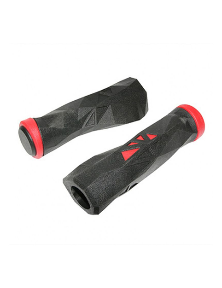 POIGNEE VTT NEWTON PROBIKE NOIR-ROUGE L130mm (PAIRE)