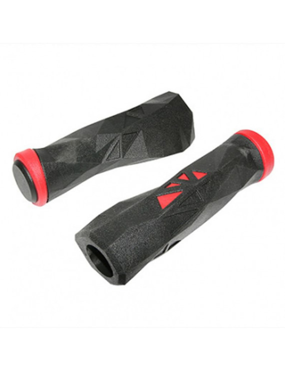 POIGNEE VTT NEWTON PROBIKE NOIR-ROUGE L130mm (PAIRE)
