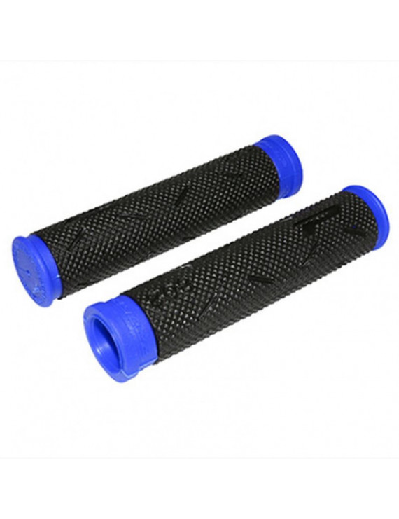 POIGNEE VTT PROGRIP 808 NOIR-BLEU Ø22mm L120mm (PAIRE)