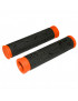 POIGNEE VTT PROGRIP 808 NOIR-ORANGE FLUO Ø22mm L120mm (PAIRE)