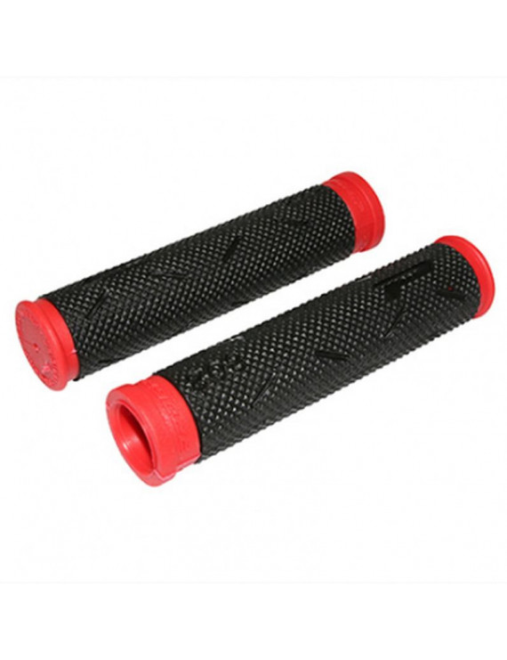 POIGNEE VTT PROGRIP 808 NOIR-ROUGE Ø22mm L120mm (PAIRE)