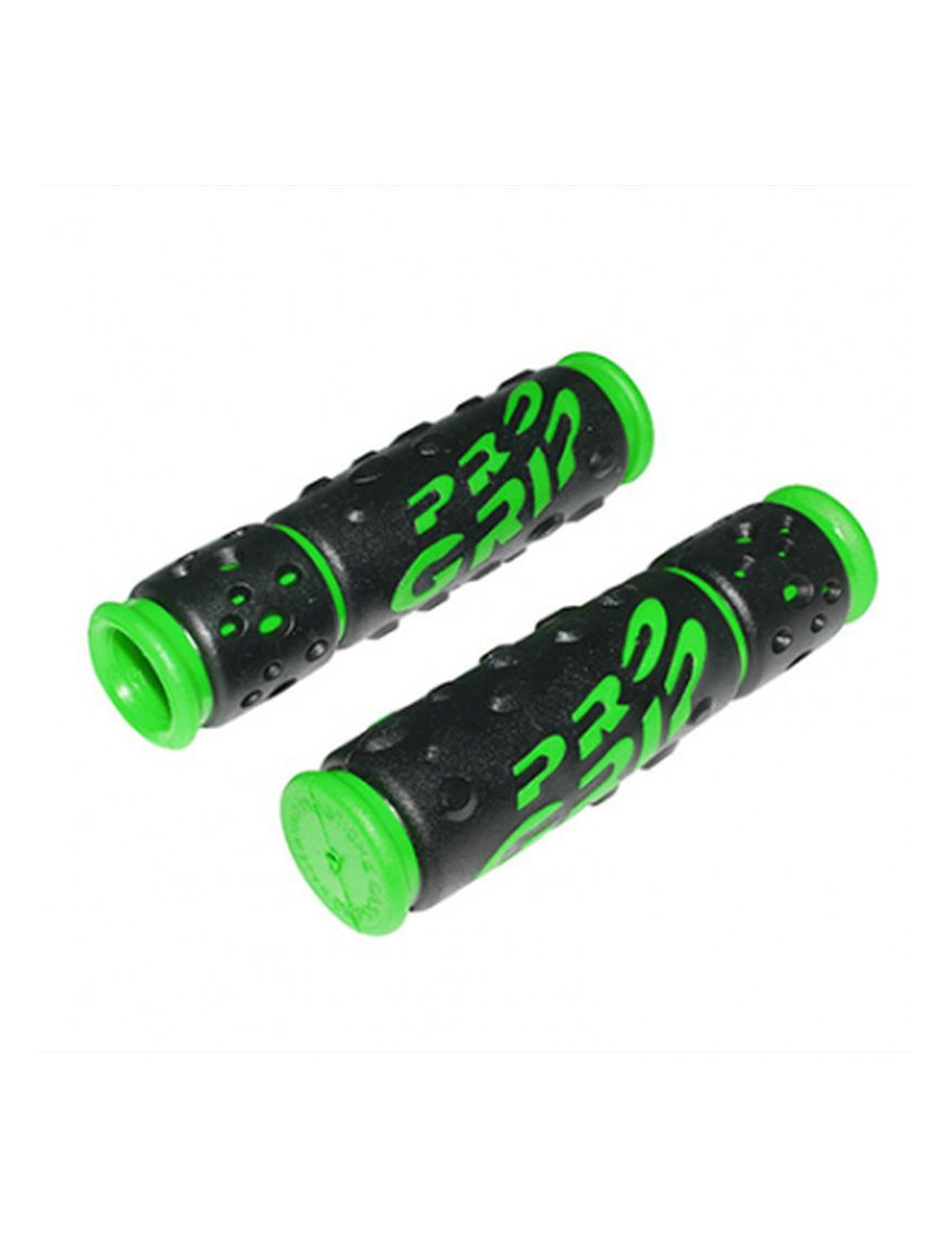 POIGNEE VTT PROGRIP 953 NOIR-VERT Ø22mm L122mm PREDECOUPE POUR 90mm (PAIRE)