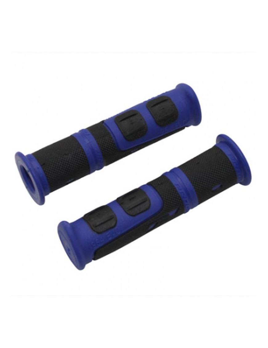 POIGNEE VTT PROGRIP 964 EVO NOIR-BLEU Ø22mm L120mm PREDECOUPE POUR 90mm (PAIRE)